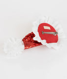 Sequin Santa Hat Hair Clip