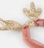 Sequin & Velvet Antler Headband