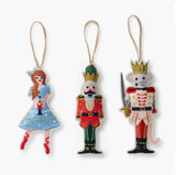 Nutcracker Felt Ornaments - Set of 3